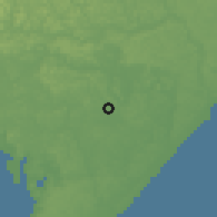 Shaded relief of the 60 km around Dias d'Ávila, drawn from the GMTED2010 grid