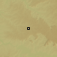 Shaded relief of the 58 km around Dois Córregos, drawn from the GMTED2010 grid