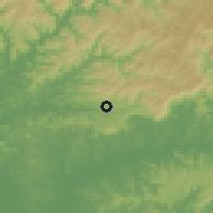 Shaded relief of the 56 km around Dois Irmãos, drawn from the GMTED2010 grid
