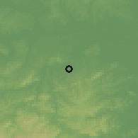 Shaded relief of the 56 km around Eldorado do Sul, drawn from the GMTED2010 grid