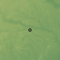 Shaded relief of the 60 km around Entre Rios, drawn from the GMTED2010 grid