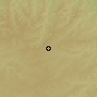 Shaded relief of the 57 km around Erechim, drawn from the GMTED2010 grid