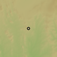 Shaded relief of the 60 km around Euclides da Cunha, drawn from the GMTED2010 grid