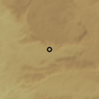 Shaded relief of the 58 km around Andradas, drawn from the GMTED2010 grid