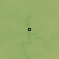 Shaded relief of the 57 km around Foz do Iguaçu, drawn from the GMTED2010 grid