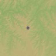 Shaded relief of the 57 km around Frederico Westphalen, drawn from the GMTED2010 grid