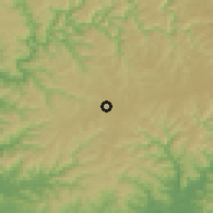 Shaded relief of the 57 km around Garibaldi, drawn from the GMTED2010 grid