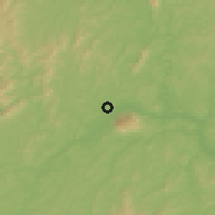 Shaded relief of the 59 km around Governador Valadares, drawn from the GMTED2010 grid