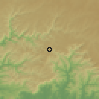 Shaded relief of the 56 km around Gramado, drawn from the GMTED2010 grid