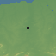 Shaded relief of the 60 km around Granja, drawn from the GMTED2010 grid