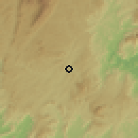 Shaded relief of the 58 km around Guaçuí, drawn from the GMTED2010 grid