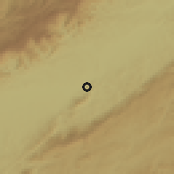 Shaded relief of the 58 km around Aparecida, drawn from the GMTED2010 grid