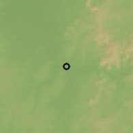 Shaded relief of the 58 km around Aquidauana, drawn from the GMTED2010 grid