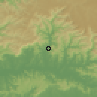 Shaded relief of the 56 km around Igrejinha, drawn from the GMTED2010 grid