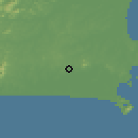 Shaded relief of the 58 km around Iguaba Grande, drawn from the GMTED2010 grid