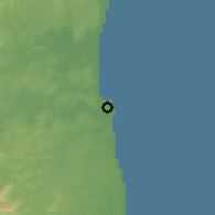Shaded relief of the 59 km around Ilhéus, drawn from the GMTED2010 grid