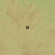 Shaded relief of the 59 km around Iporá, drawn from the GMTED2010 grid