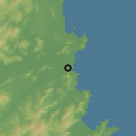 Shaded relief of the 57 km around Itajaí, drawn from the GMTED2010 grid