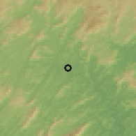 Shaded relief of the 58 km around Itaperuna, drawn from the GMTED2010 grid