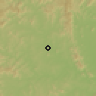 Shaded relief of the 59 km around Itapetinga, drawn from the GMTED2010 grid