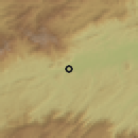 Shaded relief of the 58 km around Itatiaia, drawn from the GMTED2010 grid