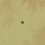 Shaded relief of the 59 km around Itumbiara, drawn from the GMTED2010 grid