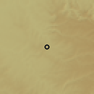 Shaded relief of the 58 km around Ituverava, drawn from the GMTED2010 grid