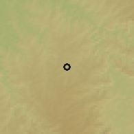 Shaded relief of the 58 km around Ivaiporã, drawn from the GMTED2010 grid