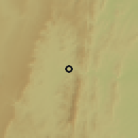 Shaded relief of the 60 km around Jacobina, drawn from the GMTED2010 grid