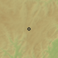 Shaded relief of the 60 km around Jaguaquara, drawn from the GMTED2010 grid