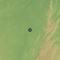 Shaded relief of the 60 km around Jaguaribe, drawn from the GMTED2010 grid