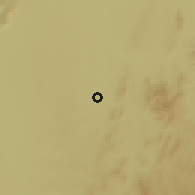Shaded relief of the 59 km around Janaúba, drawn from the GMTED2010 grid