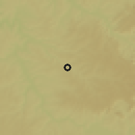 Shaded relief of the 58 km around Jaú, drawn from the GMTED2010 grid