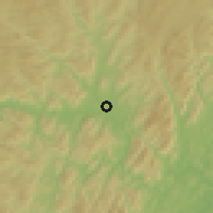 Shaded relief of the 59 km around Jequié, drawn from the GMTED2010 grid