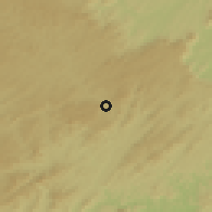Shaded relief of the 58 km around Juiz de Fora, drawn from the GMTED2010 grid