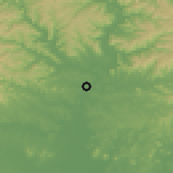 Shaded relief of the 56 km around Lajeado, drawn from the GMTED2010 grid