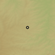 Shaded relief of the 58 km around Londrina, drawn from the GMTED2010 grid