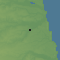 Shaded relief of the 60 km around Macaíba, drawn from the GMTED2010 grid