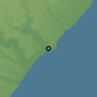 Shaded relief of the 60 km around Maceió, drawn from the GMTED2010 grid