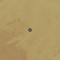 Shaded relief of the 58 km around Machado, drawn from the GMTED2010 grid