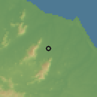 Shaded relief of the 60 km around Maracanaú, drawn from the GMTED2010 grid