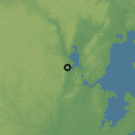 Shaded relief of the 60 km around Maragogipe, drawn from the GMTED2010 grid