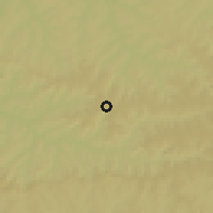 Shaded relief of the 58 km around Marília, drawn from the GMTED2010 grid