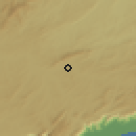 Shaded relief of the 58 km around Moji das Cruzes, drawn from the GMTED2010 grid