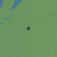 Shaded relief of the 60 km around Moju, drawn from the GMTED2010 grid