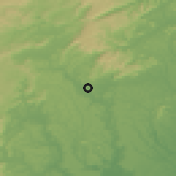 Shaded relief of the 60 km around Murici, drawn from the GMTED2010 grid