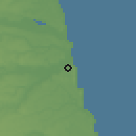 Shaded relief of the 60 km around Natal, drawn from the GMTED2010 grid