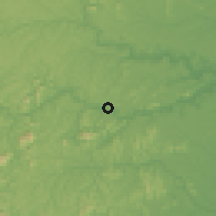 Shaded relief of the 59 km around Nova Venécia, drawn from the GMTED2010 grid