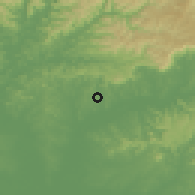 Shaded relief of the 56 km around Novo Hamburgo, drawn from the GMTED2010 grid