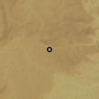 Shaded relief of the 58 km around Ouro Branco, drawn from the GMTED2010 grid